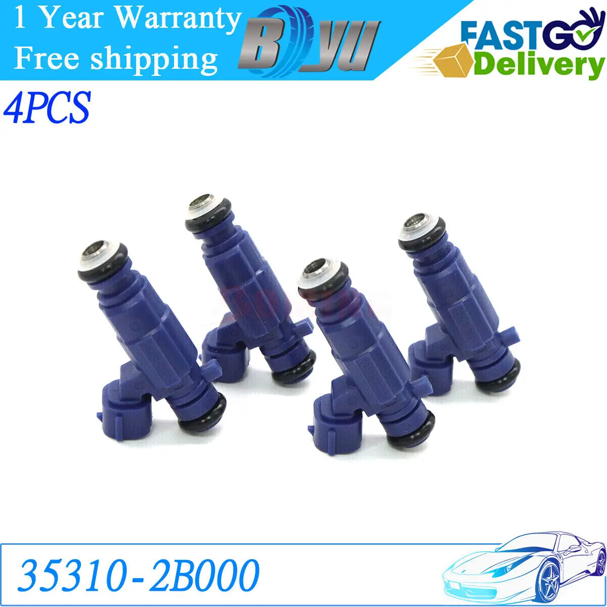 35310-2B000 Car Fuel Injector Nozzle 4pcs/lot For Hyundai i20 i30 Kia Cee'D 1.4L 2007-2018 353102B000