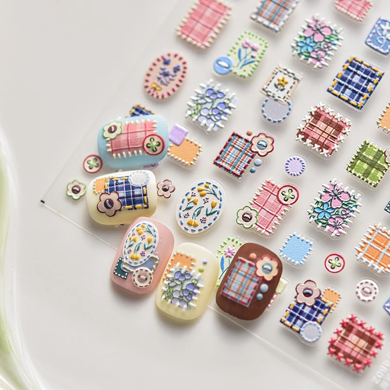 Japanese Style Mobile Phone Nail Stickers Button Small Patch Jewelry Stickers Nail Art Nail Decoration Slider Decals DIY