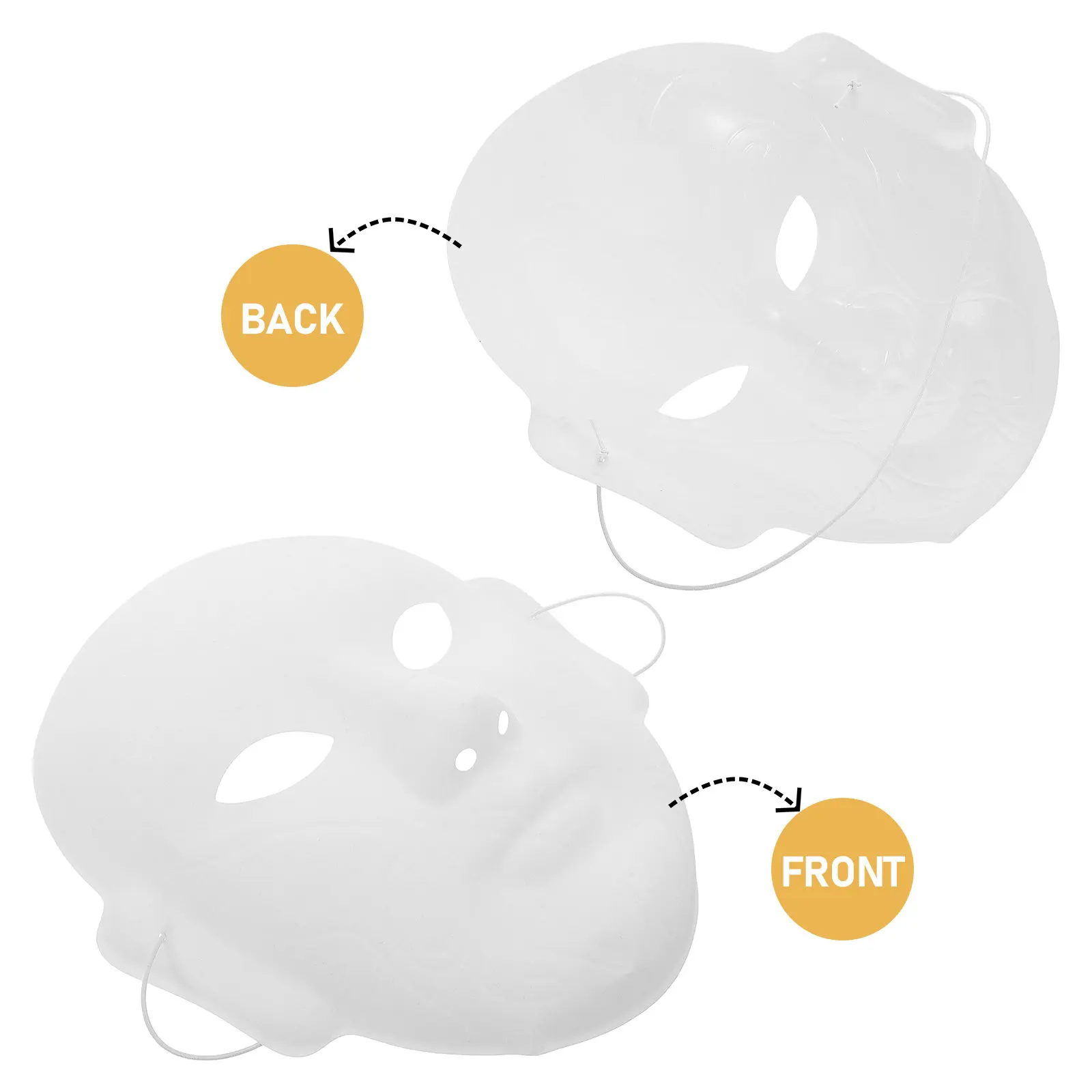 DIY Blank Peking Opera Face Mask Embossed Outline Paintable Theater Prop for Art Projects Kindergarten - view 4