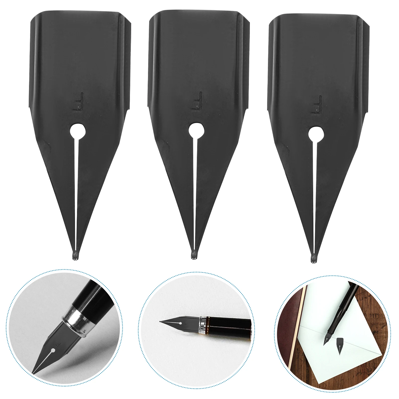 10 Stück Füllfederhalterfedern, Kalligraphie, Metallersatz für glattes Schreiben, Malen und Unterzeichnen, Füllfederhalterfedern