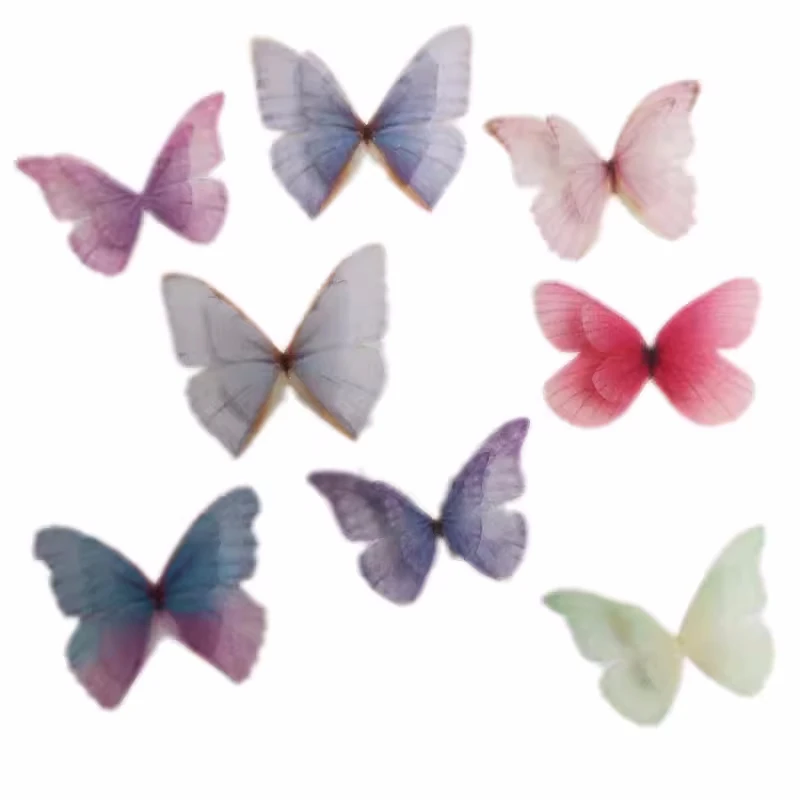 Double-layer Butterfly DIY Handmade Accessories, Clothing Accessories, Earrings, Hair Accessories, Baby Doll Decoration