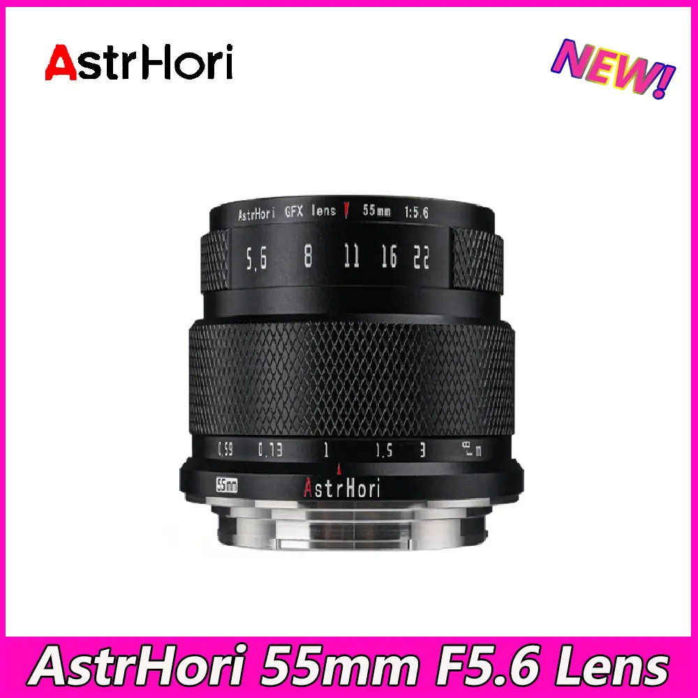 

AstrHori 55mm F5.6 Cameras lens Manual focus Medium Format lens for Fujifilm GFX100 GFX100S GFX100IR GFX50R GFX50S GFX50SII