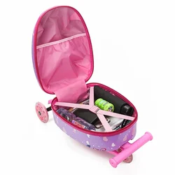 New cute skateboard suit scooter children's trolley luggage box 16 