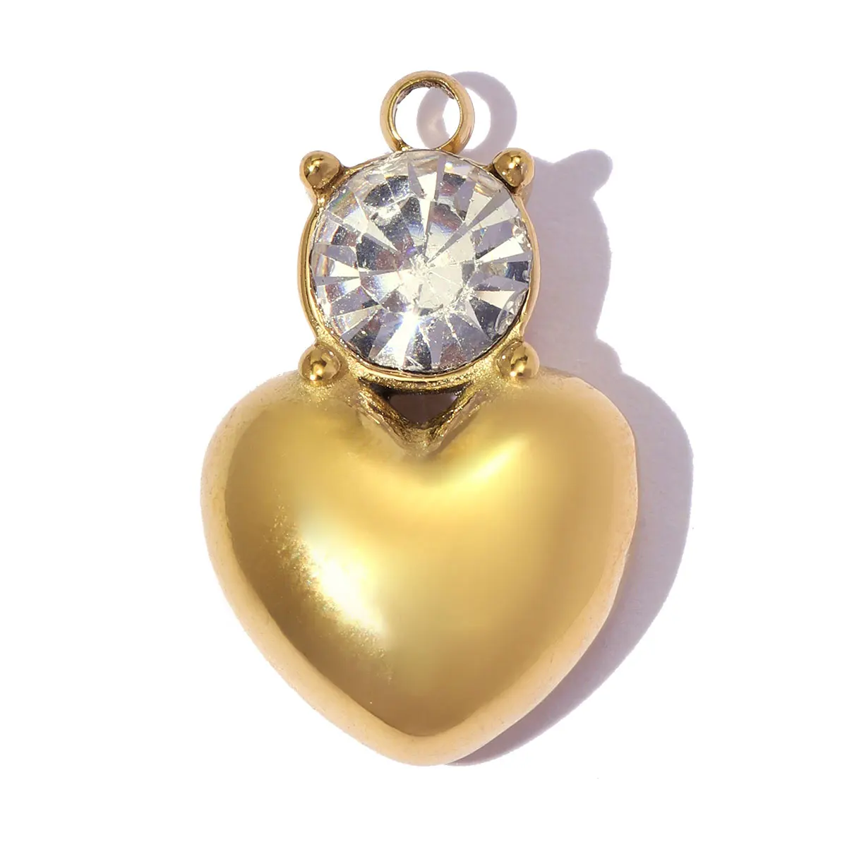 3pcs/Lot Wholesale Stainless Steel Bell Tower Lucky Poker DIY Charm Cood Karma Clover Necklace Pendant Woman Coffee Cup Jewelry