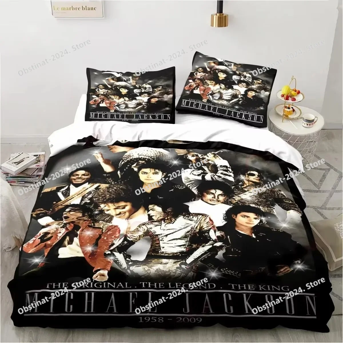 

3D Printing Michael Jackson Bedding Set Duvet Cover Bed Set Quilt Cover Pillowcase Comforter king Queen Size Boys Adult