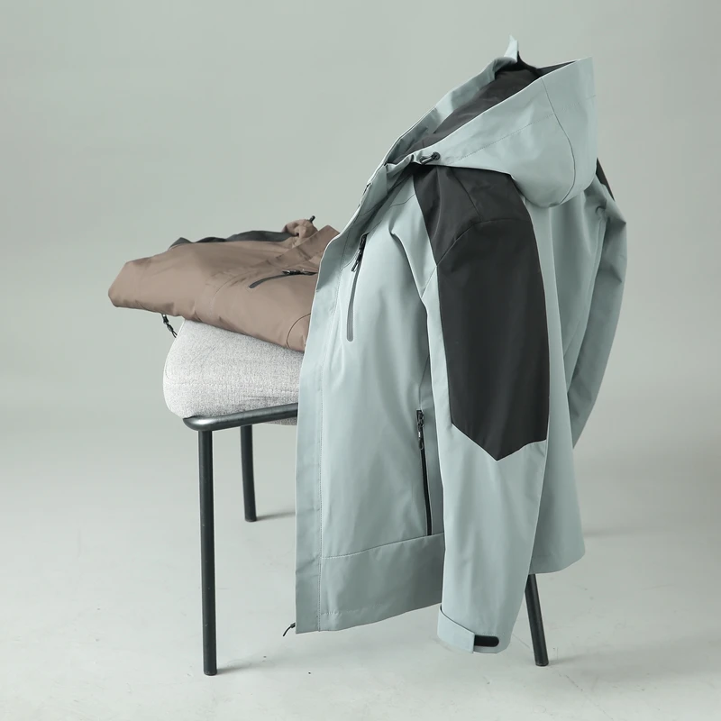 

Men's Outdoor Casual Hooded Jaet Breathable Water-Resistant Tee-Dimensional Color Blo Autumn New Sle Faionable Urba...