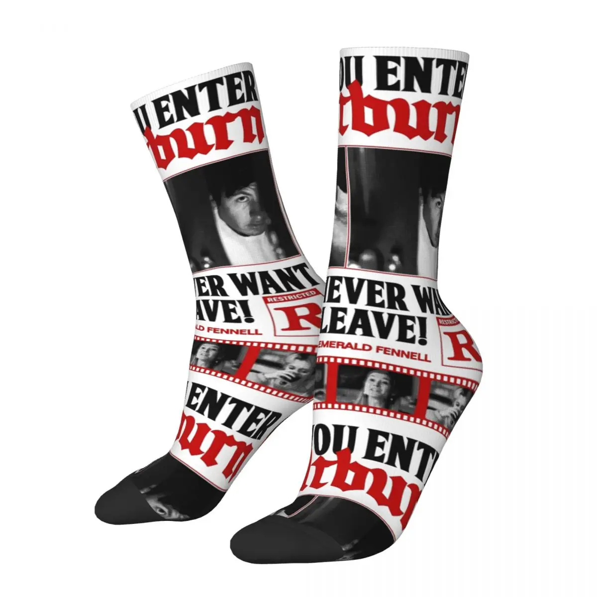 New Men Socks Novelty Saltburn Jacob Elordi Once You Enter Sock Barry Keoghan Skateboard Women Socks Spring Summer Autumn Winter