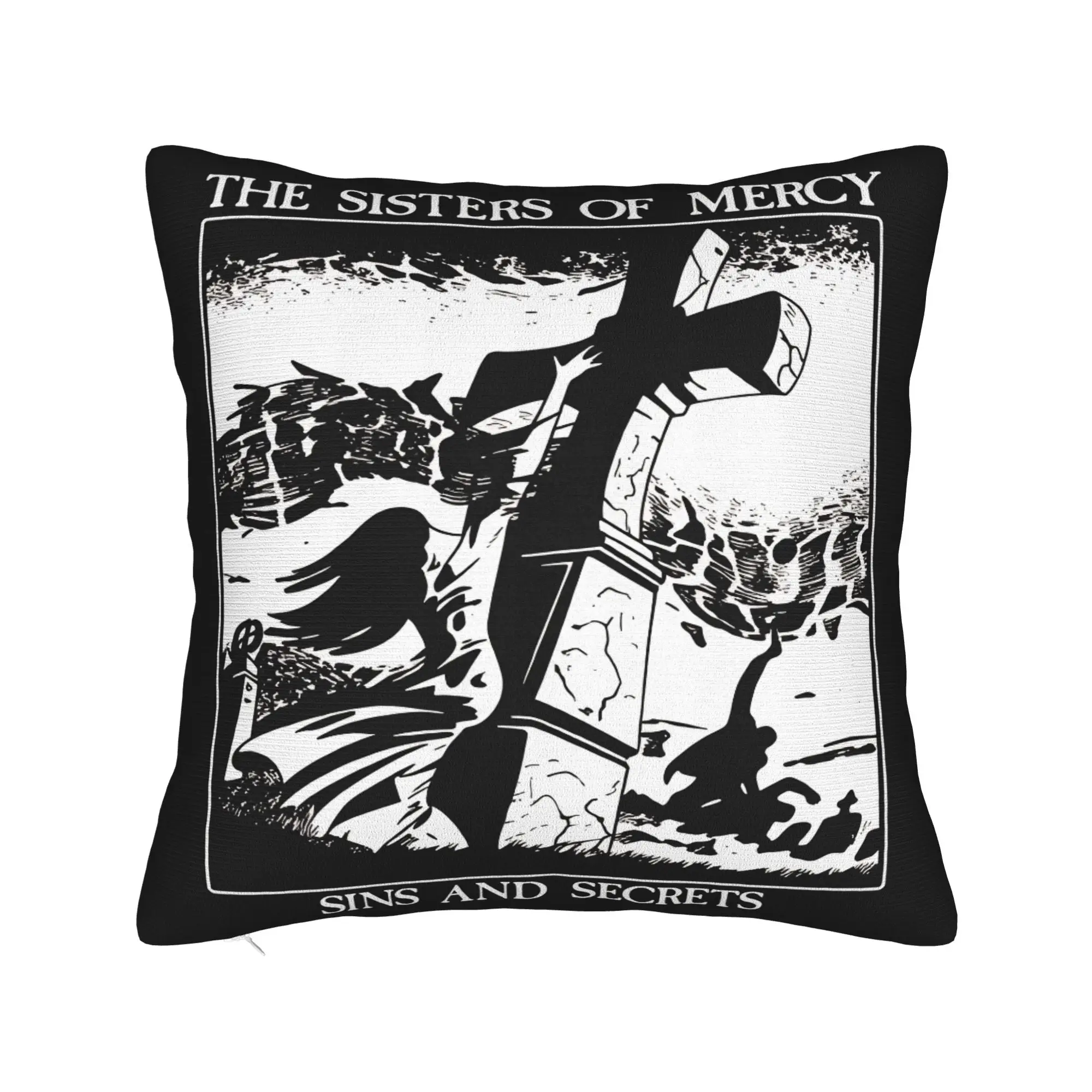 Pillow Cover Band Sisters of Mercys  Kawaii Pillow Case For Couch Sofa Bedroom Pillowcases