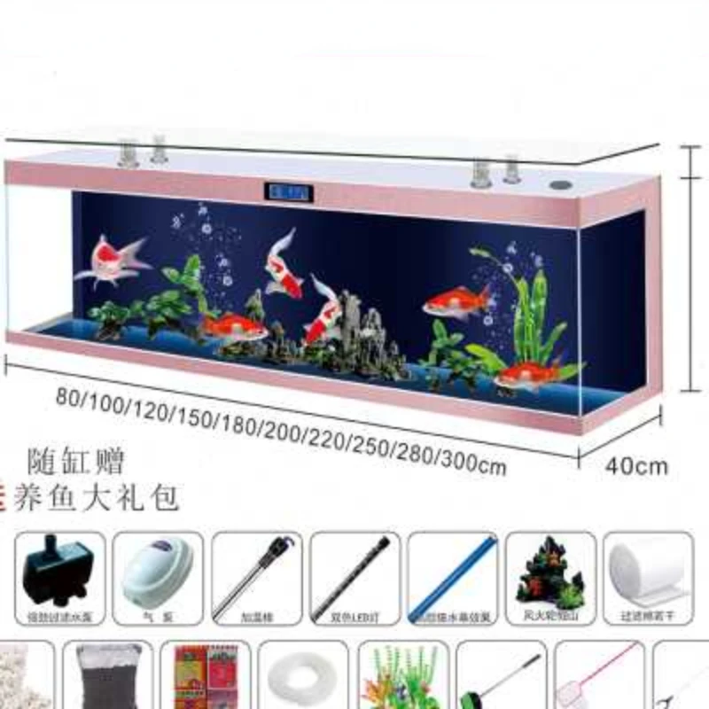 

Modern Minimalist Square TV Cabinet Fish Tank Living Room Large Home Floor Lazy Change Water Aquarium