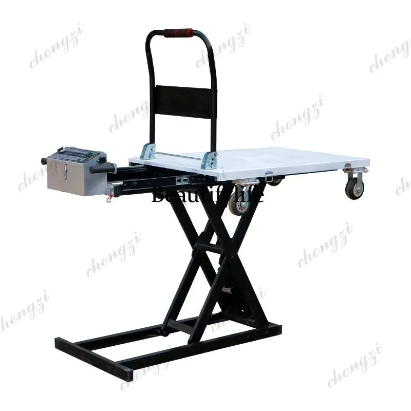 

HR Electric hydraulic lifting platform with vehicle handling small portable scissor lift flatbed truck