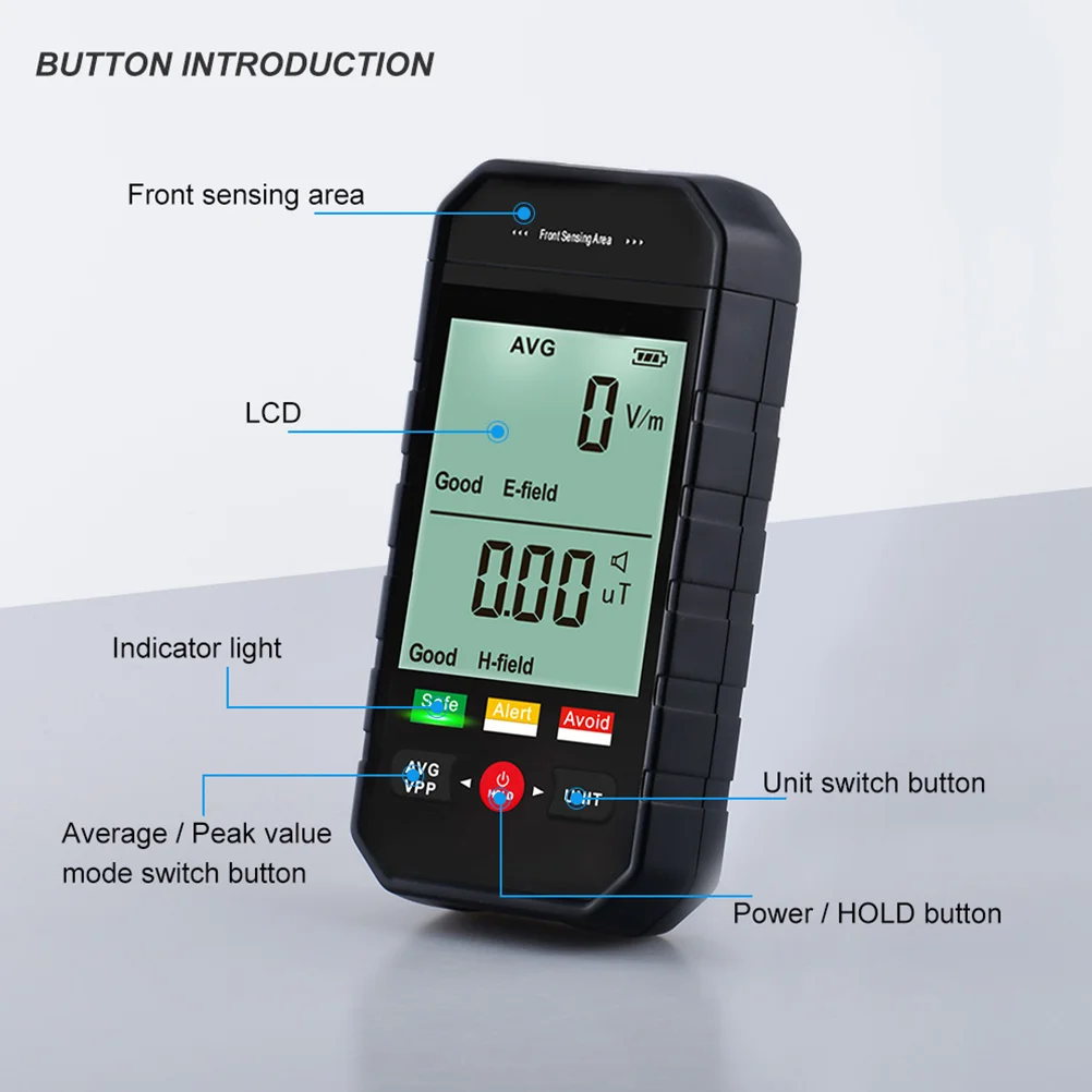 Radiation Digital Meter Plastic Electrical Tester for Computer Microwave Fridge Towers Electromagnetic