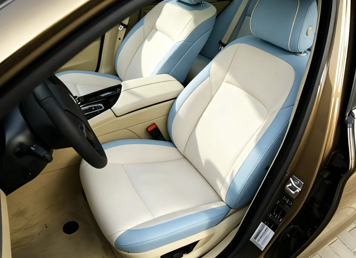 Für BMW F11 2010~2017 Maßgefertigte Autositzbezüge Luxuriöses Nappaleder 100% Passgenau Innenraumzubehör 360 ° Vollständige Abdeckung – Detail 6