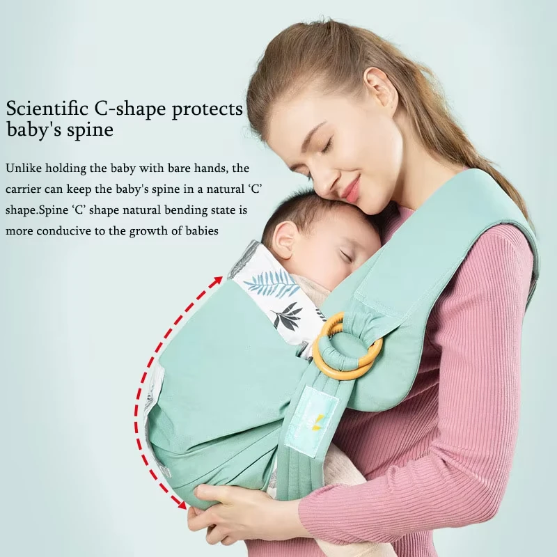 Dupla Utilização Malha Tecido Baby Carrier, recém-nascido Envoltório Sling, lactente Amamentação, Enfermagem Capa, Portadores ao ar livre, Acessório do bebê, 3-36M