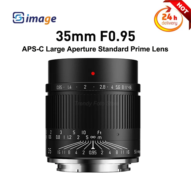 SGimage 35mm F0.95 APS-C Large Aperture Manual Prime Lens for M4/3 Sony E Fuji XF Nikon Z Canon EF-M/RF Mirrorless Camera