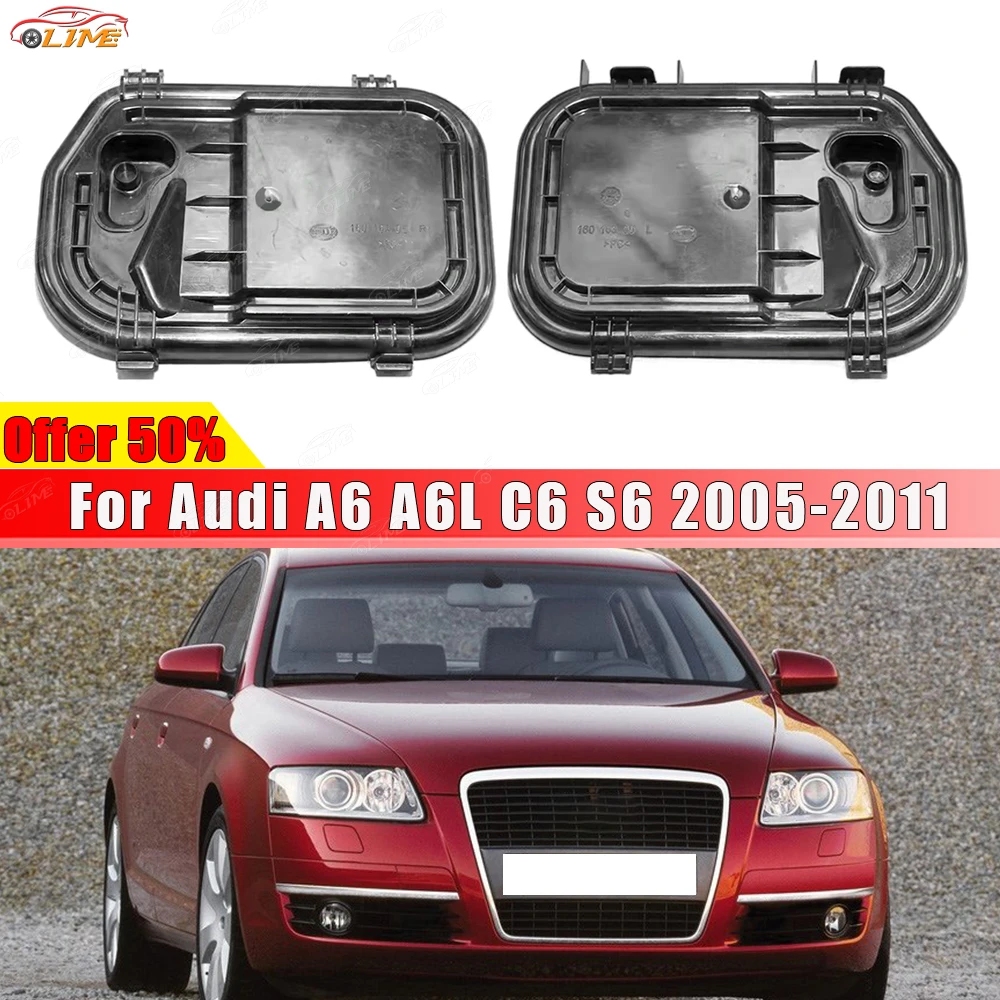 Headlight Cover Protective Cap Fit For Audi A6 2005-2011 A6 quattro 2007-2011 RS6/RS6 plus/Avant 2006-2011 4F0941158 4F0941159