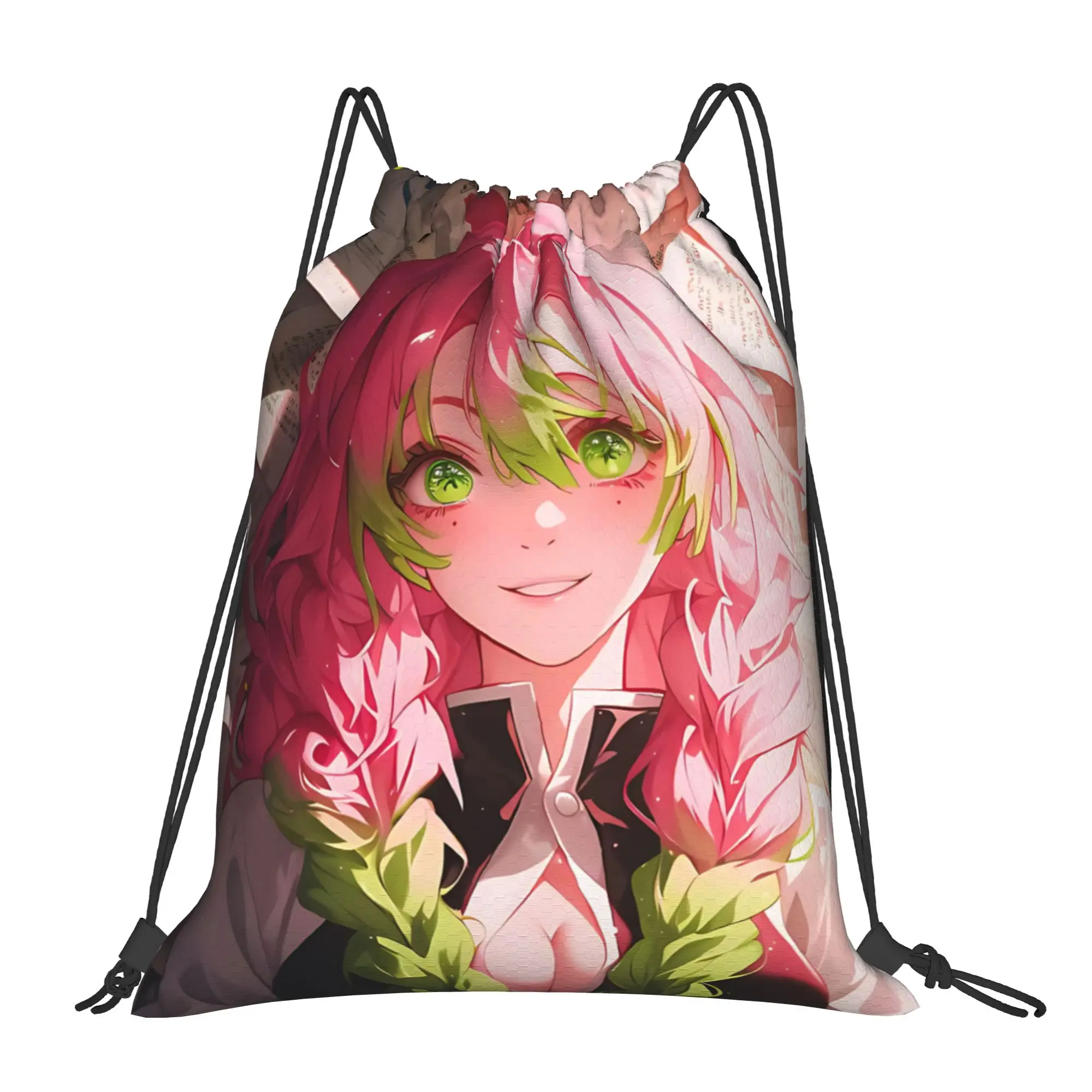 bag Pouch Demon Slayer shounen manga Drawstring Bags Travel Pouch Print Backpack Boy Girls School Shoe Bag