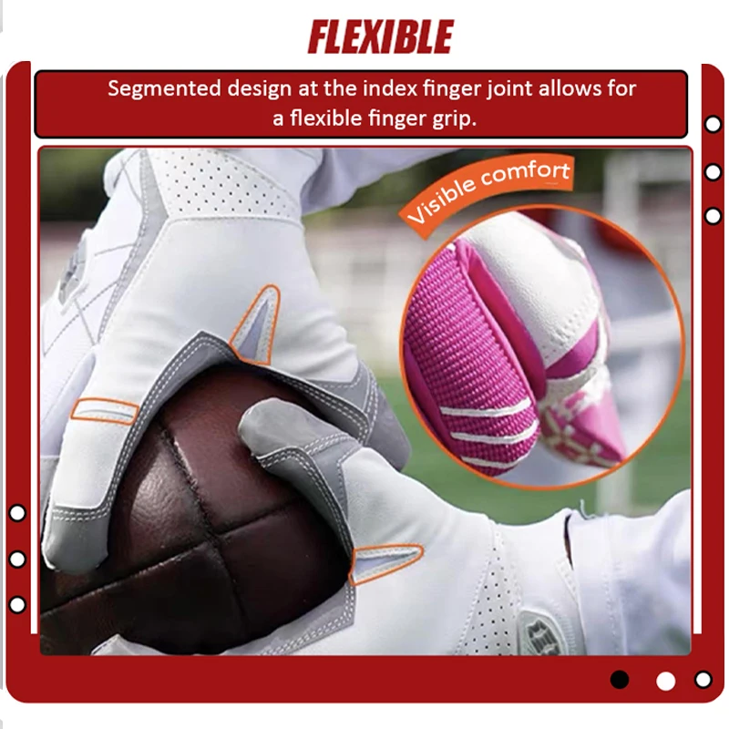 Rugby Gloves Breathable Non-slip Full Finger American Football Receiver Goalkeeper Gloves Rugby Accessories Sports Equipment