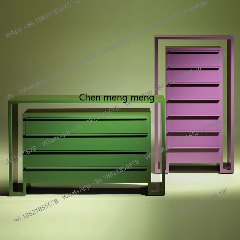 

Chest of Drawers Living Room Decorative Storage Cabinet Colorful Drawer Cabinet Cartoon Solid Wood Side Cabinet Customization