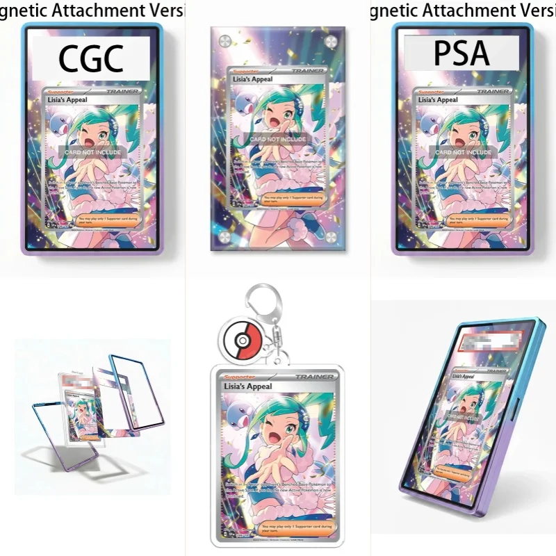 Art Display for Pokemon TCG Lisia Anime Expand Art Fans Gift Recyclable Acrylic Protective Case Keychain