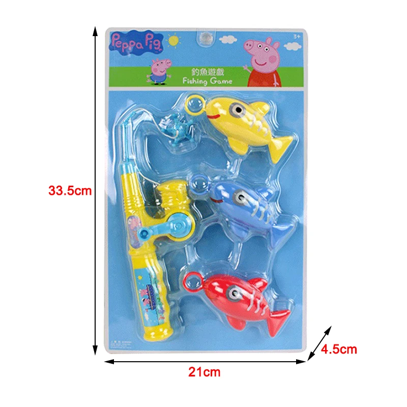 جديد Peppa خنزير لعبة الصيد Playset اللعب منزل اللعب في المياه مضاهاة الصيد رود سمكة صغيرة ألعاب أطفال هدايا عيد ميلاد الاطفال #6