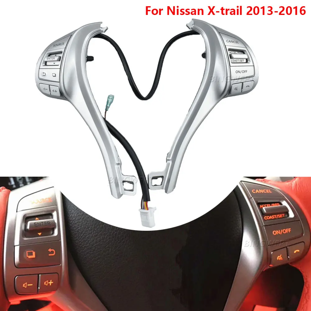 Steering Wheel Cruise Control Volume Button Switch For Nissan X-trail 2013 2014 2015 2016 For Nissan Qashqai 2016 2017