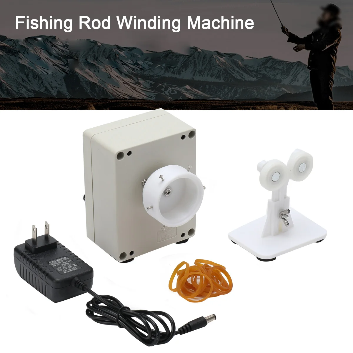 

AC100-240V Fishing Rod Repair Tool 0-60RPM ABS Fishing Rod Winding Machine