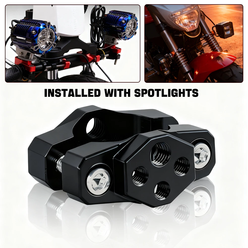 Motorrad LED Scheinwerfer Scheinwerfer Nebel Lichter Halterung Hilfs Lampe Lenker Stoßstange Schellen Halter Motorrad Zubehör