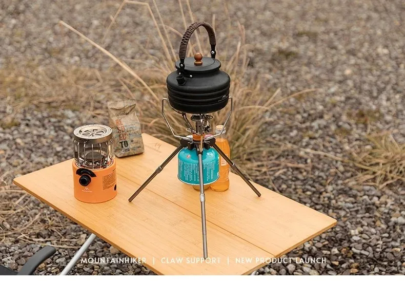 MOUNTAINHIKER Dreibeinhalterung Camping Multifunktions-Kocher-Verlängerungshalterung, Multifunktionaler tragbarer Outdoor-Kocherkopf – Detail 20