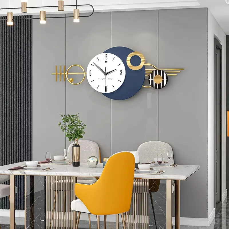 Picture 4: Nordic Luxury Wall Clock Creative Modern Living Room Decor Silent Scandinavian Dining Room Wall Art Clock Bedroom Clock