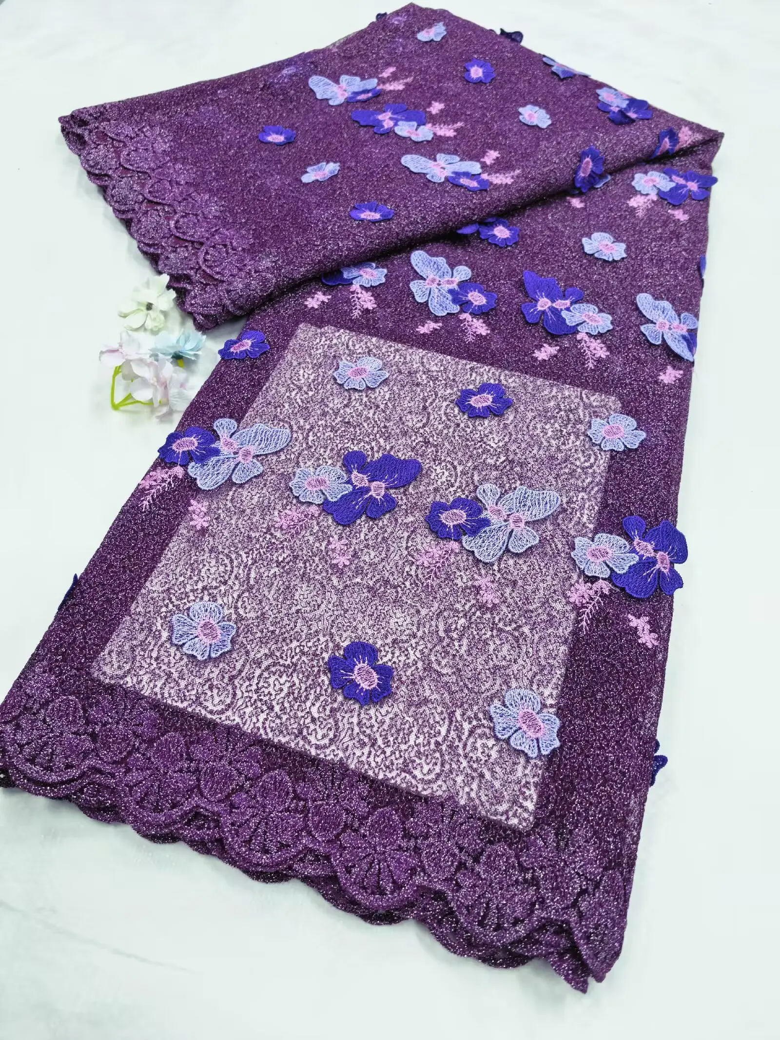 

Luxury African Guipure Cord Lace Fabric 3D Flower 2026 High Quality Water Soluble Lace Nigerian Party Dress Sewing 5 Yards