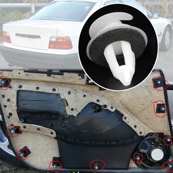 10 adet kapı kartı paneli Trim astar kelepçe klip 51411973500 BMW E36 için 1990 - 1995 1996 1997 1998 318is için 320i 325i 328i M3 Z3