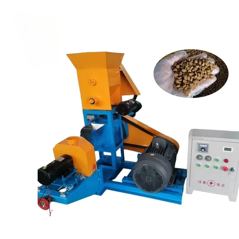 Floating Fish Feed Grinder Pellet Extruder Floating Feed Pellet Pet Food Extruder Processor