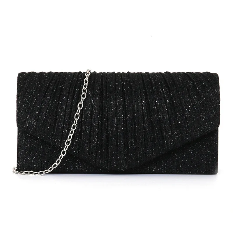 Women Evening Clutch Bag Female Crystal Day Clutch Wedding Purse Party Banquet Black Gold Silver Clutches Bag Sequin Shoulder