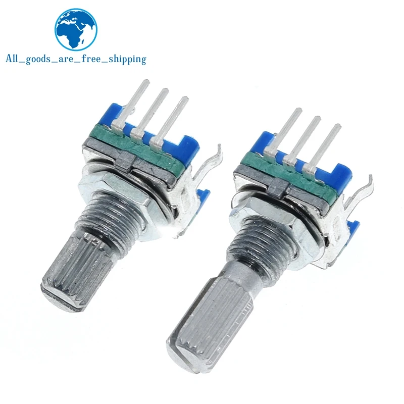 Tzt 1/5/10 peças alça ameixa 15mm 20mm interruptor de codificação codificador rotativo/ec11/potenciômetro digital com interruptor 5 pinos