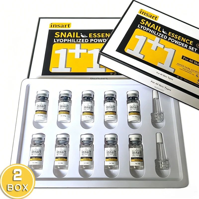 2 Box Blue Copper Serum Anti-Wrinkle Smooth Skin Whitening Serum Snail Essence Tender Skin Care