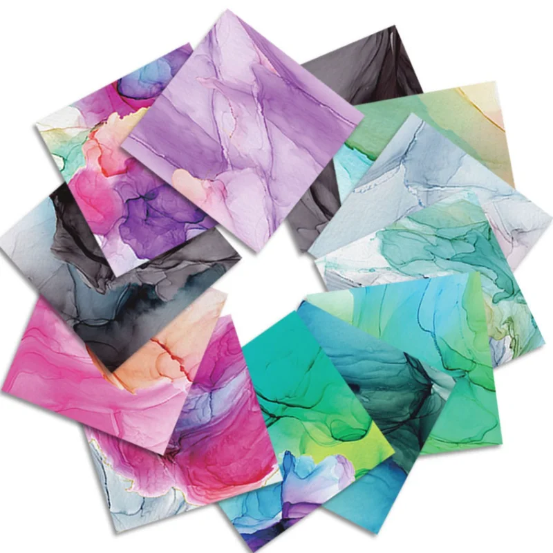 24 Sheets colorful Craft Paper Pads Cutting Dies Art Background Origami Scrapbooking Card Making