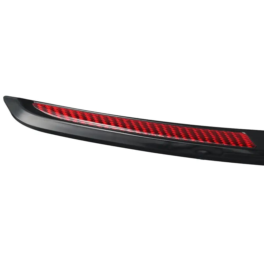 

2Pcs 12.60x1.77inch Car Wheel Eyebrow Non-Collision Strips Carbon Fiber Sport Style Car Non-Scratch Rubber Strips Trim Red