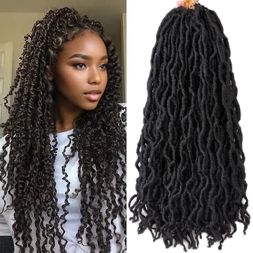 18 بوصة 24 فروع 1/4 عبوة من شعر كروشيه فو لوكس الناعم لشعر كروشيه على شكل فراشة لوكس المتعثرة للنساء