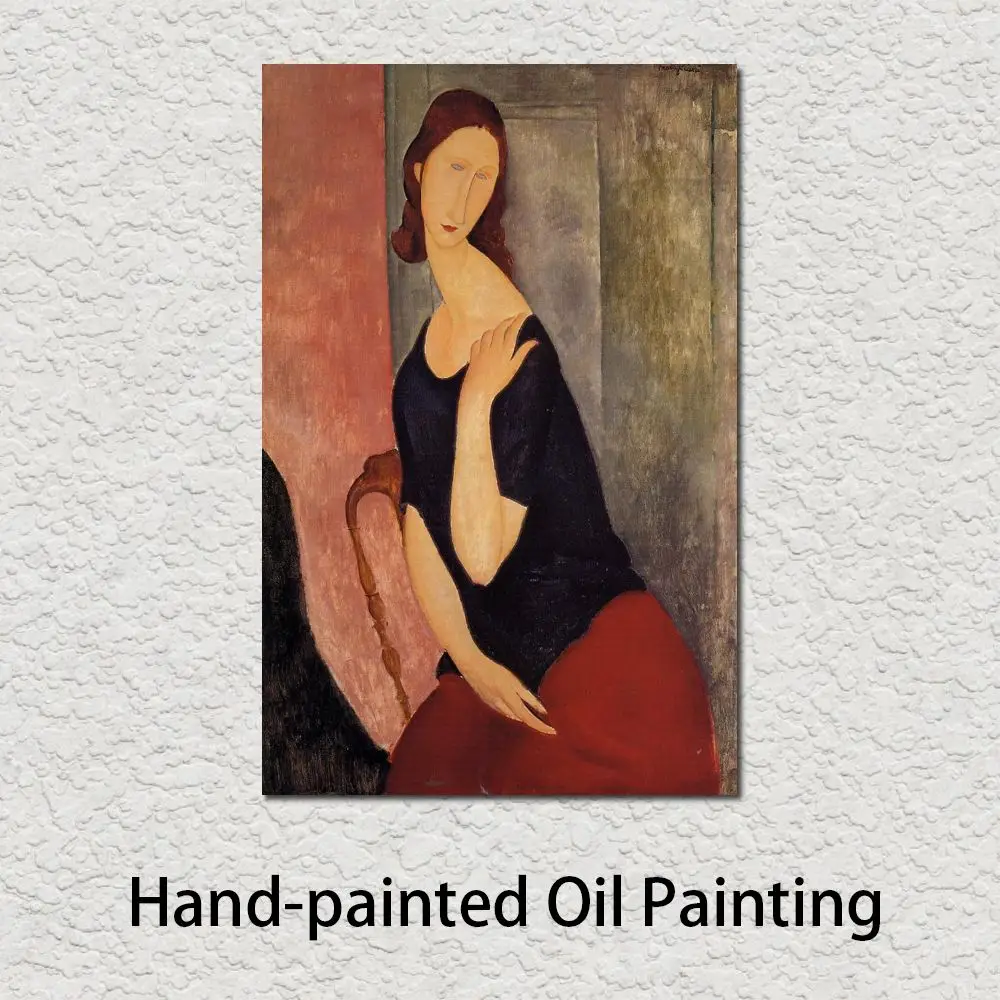 

Холст ручной работы, абстрактная живопись, портрет мадам Amedeo Modigliani, женщина, современное художественное оформление, гостиная, Декор для дома и офиса