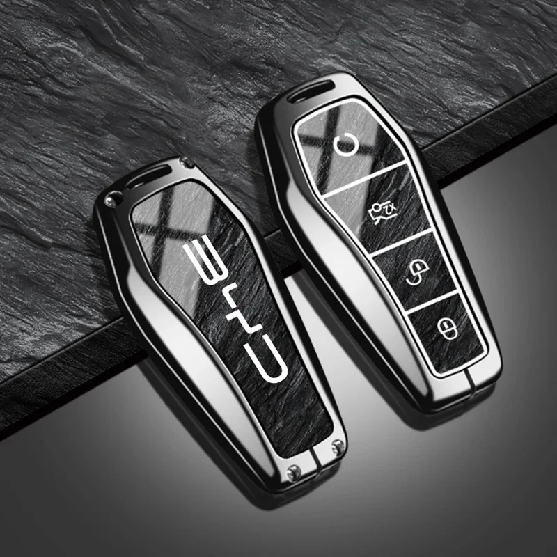 سبائك الزنك بولي TPU حافظة مفاتيح السيارة غطاء شل ل BYD أغنية زائد Atto 3 هان EV تانغ DM تشين ختم دولفين فوب حامل المفاتيح الملحقات #5