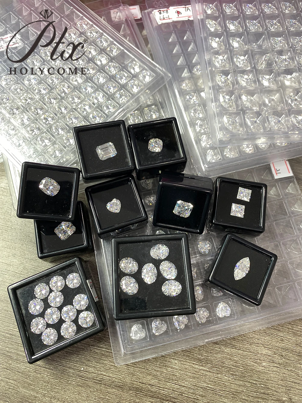 100% Moissanite Stone Wholesale Price  lab-Grown Gems Multishapes D White Princess Emerald Pear Herat Radiant Asscher Marquise