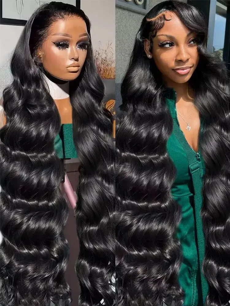 Body Wave13x4 Lace Closure Glueless Frontal Human Hair Wig 30 34 Inch High Density Brazilian 13x6 HD Transparent Lace Front Wigs