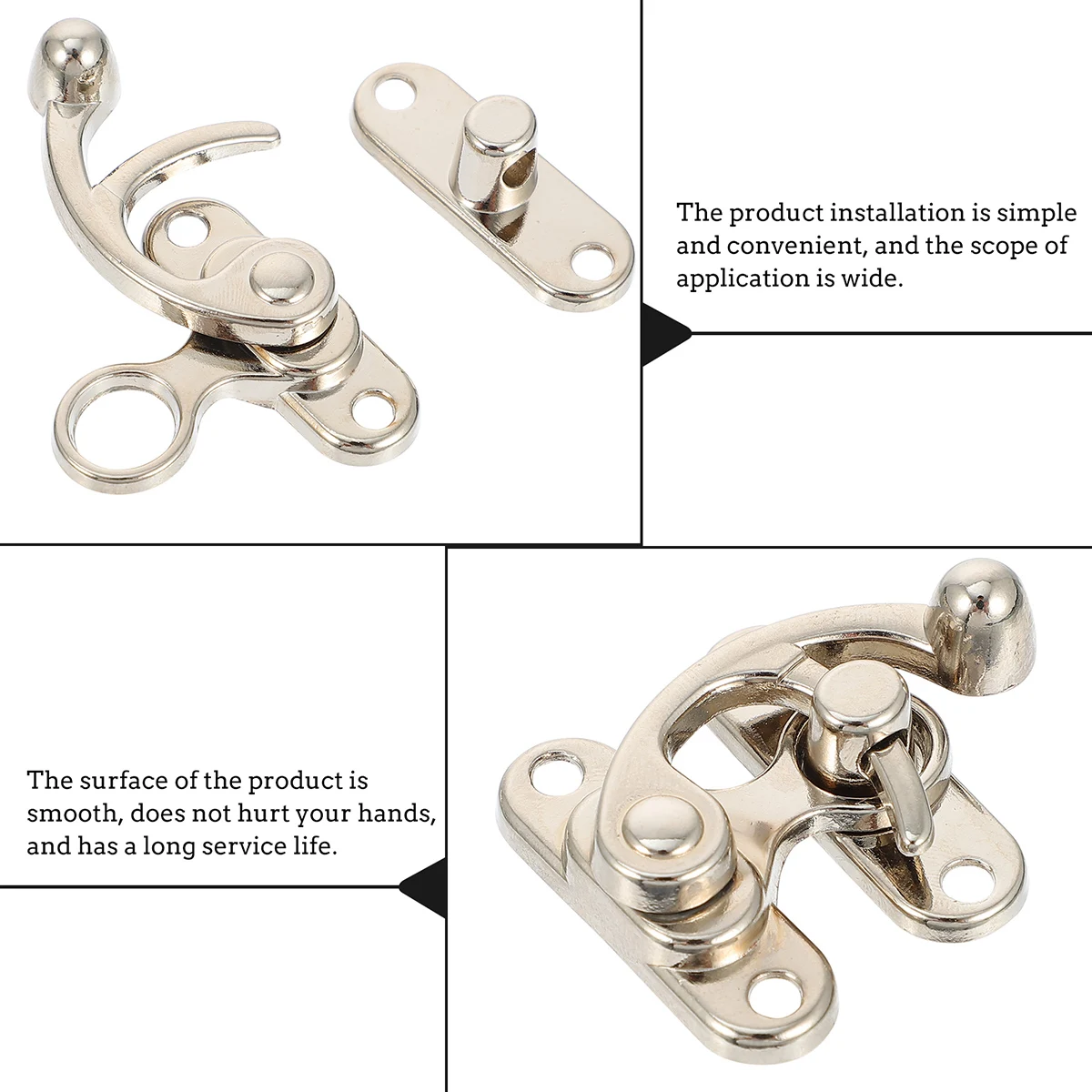 

6pcs Vintage Buckle Zinc Alloy Decorative Cabinet Locks For Jewelry Gift Boxes Retro Case Buckle Durable Furniture Accessory