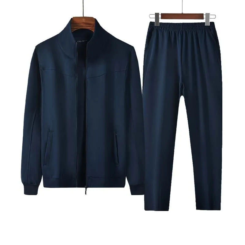new-navy-blue-men's-and-women's-spring-and-autumn-outdoor-sportswear-quick-drying-breathable-long-sleeved-physical-fitness-suit