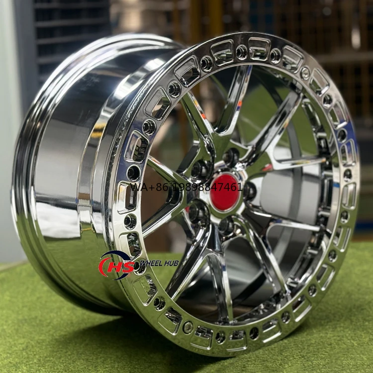 

OEM Custom Chrome Monoblock 5x112 5x120 5x114.3 Beadlock Aluminum Forged Racing Wheels Rims Hub for BMW M3 G80 G81 M4 G82 G83