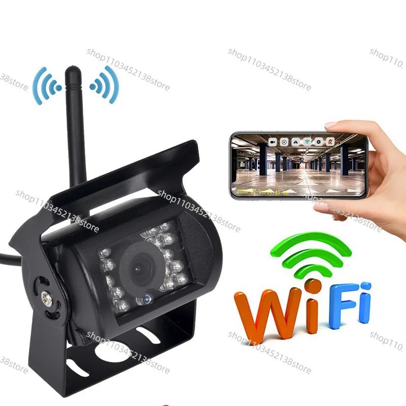 Wireless WiFi Car Camera HD Infrared Night Vision Blind Area Rear View Reversing Auxiliary Image Bus Truck