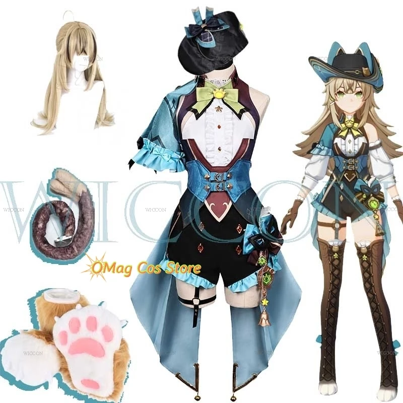 

Kirara Outfit Cosplay Costume Wig Phantom in Boots Roleplay Genshin impact Clothes Dress Halloween Cute Girls Roleplay Suit