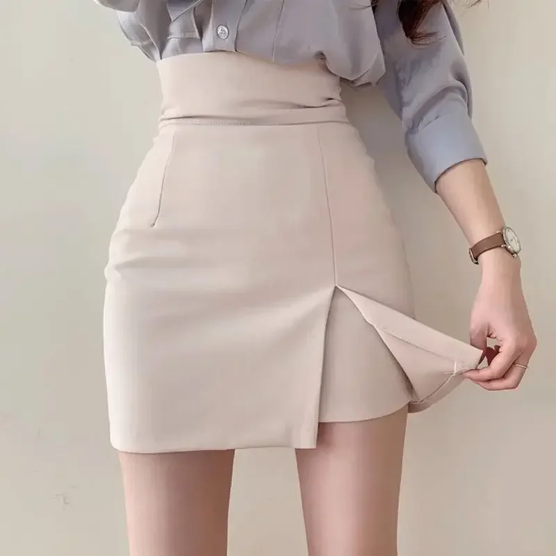 

2024 New Women's Autumn High-waisted Bodycon Mini Dress Cropped Skirt Professional Suit Skirt For Work