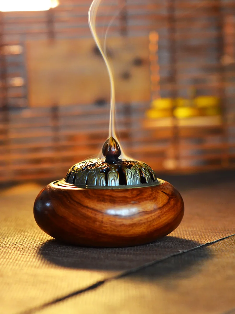 

Деревянная подставка для благовоний ручной работы в старинном стиле, дисковая башня для благовоний, огнеупорная хлопковая подставка для благовоний, креативный декор для дома