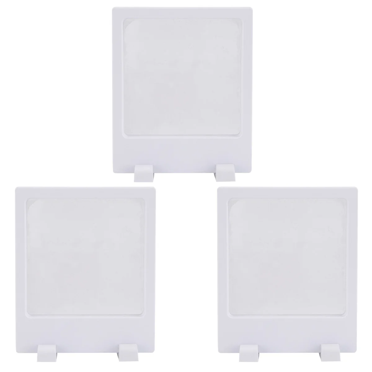 

3 шт., стеллаж для выставки товаров ювелирных изделий, прозрачная полиэтиленовая пленка, прочный органайзер для медалей, монет, штампов, ювелирный магазин, торговый центр, квадратная ножка, белый